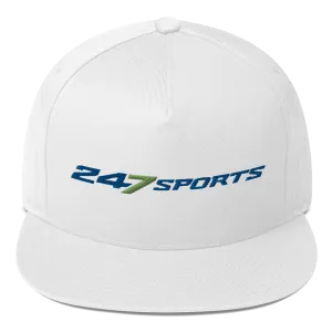 247 Sports Logo Embroidered Flat Bill Hat
