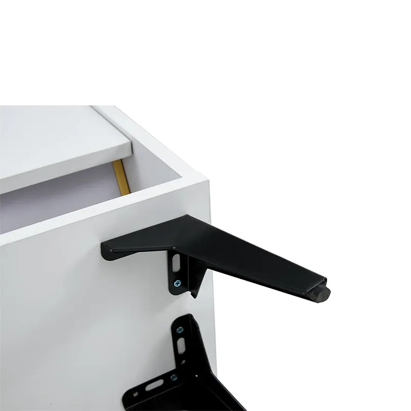 31.5" White Wooden Shoe Storage Cabinet with 2 Flip Drawers & Metal Legs