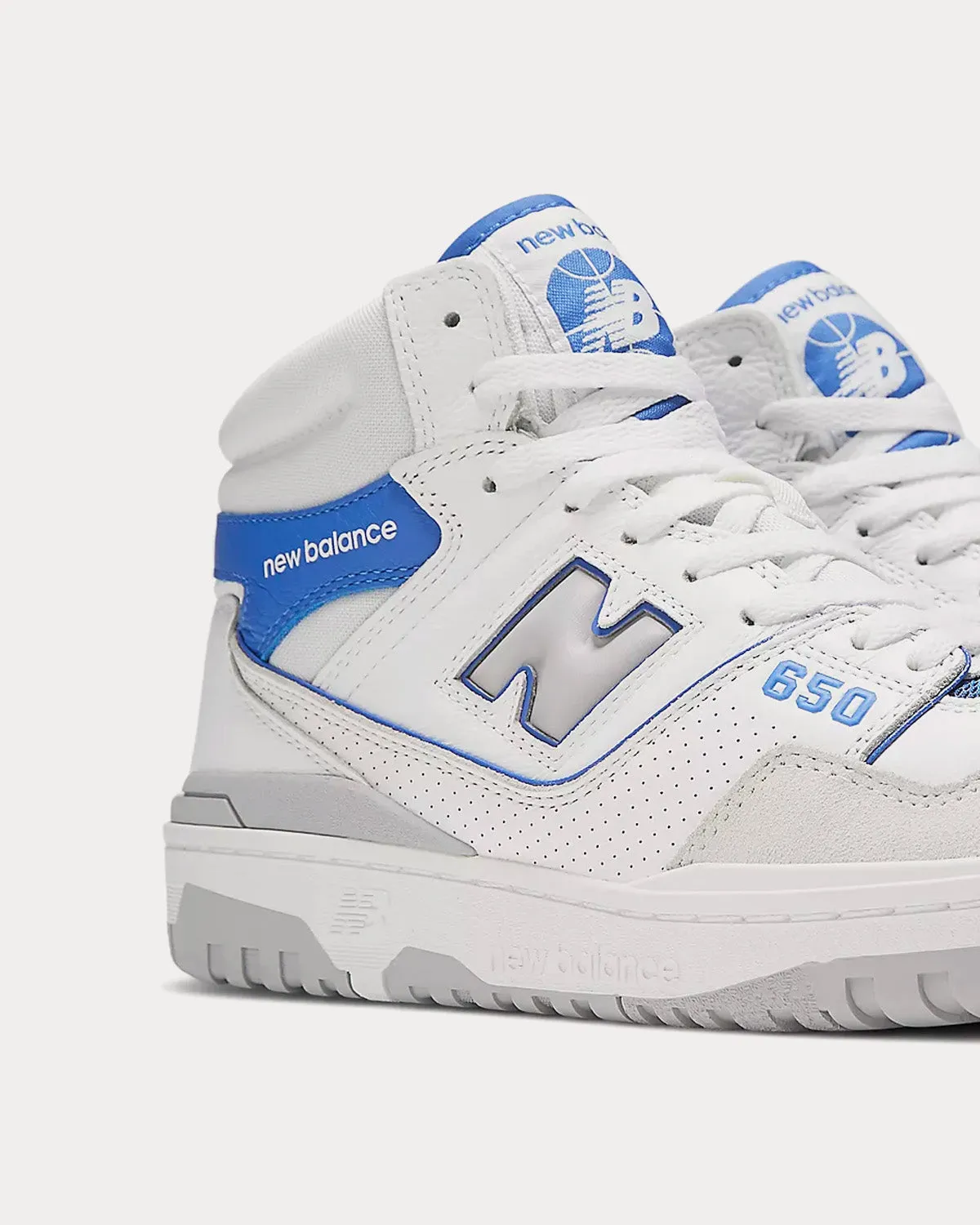 650 White / Marine Blue / Angora High Top Sneakers