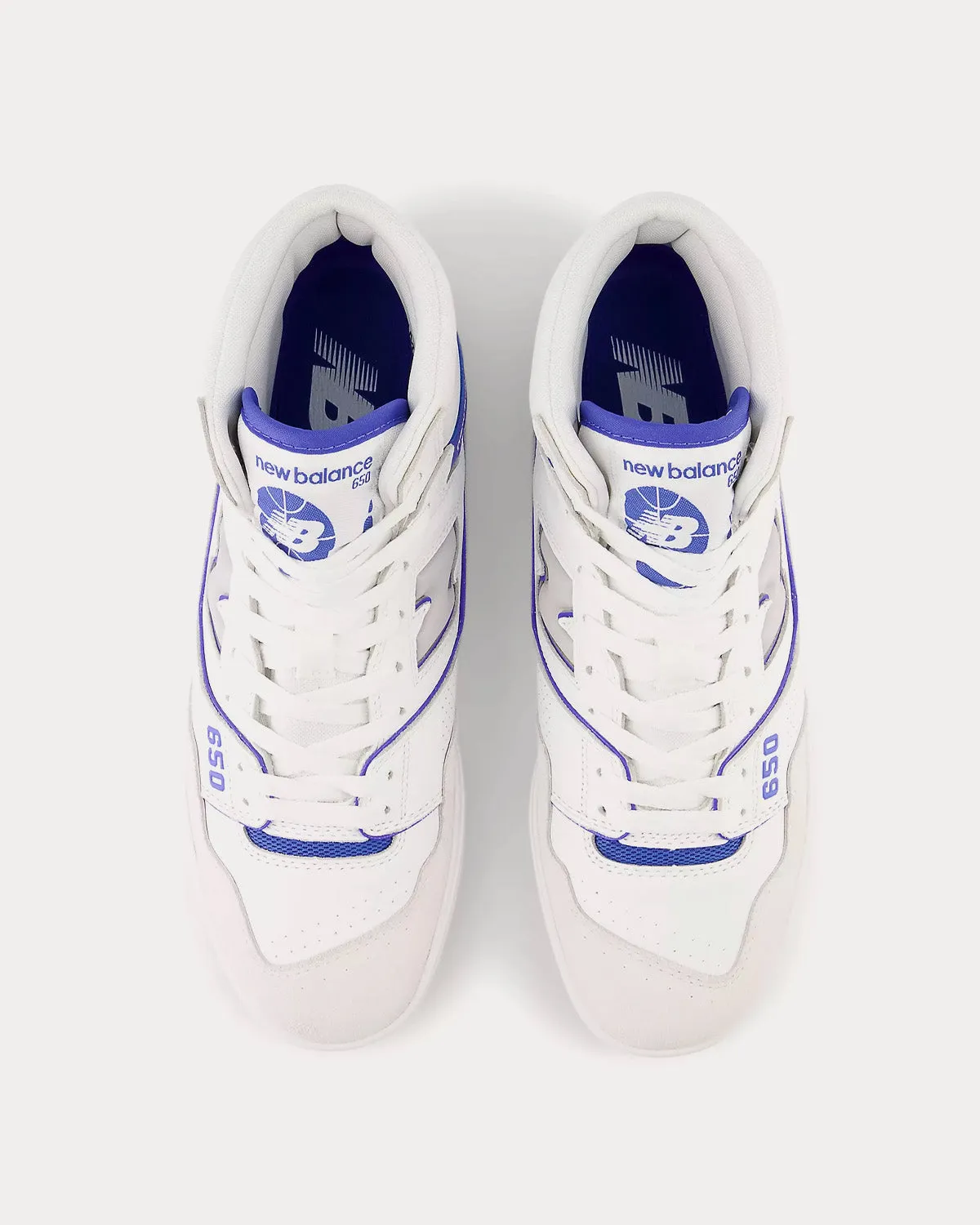650 White / Marine Blue / Angora High Top Sneakers