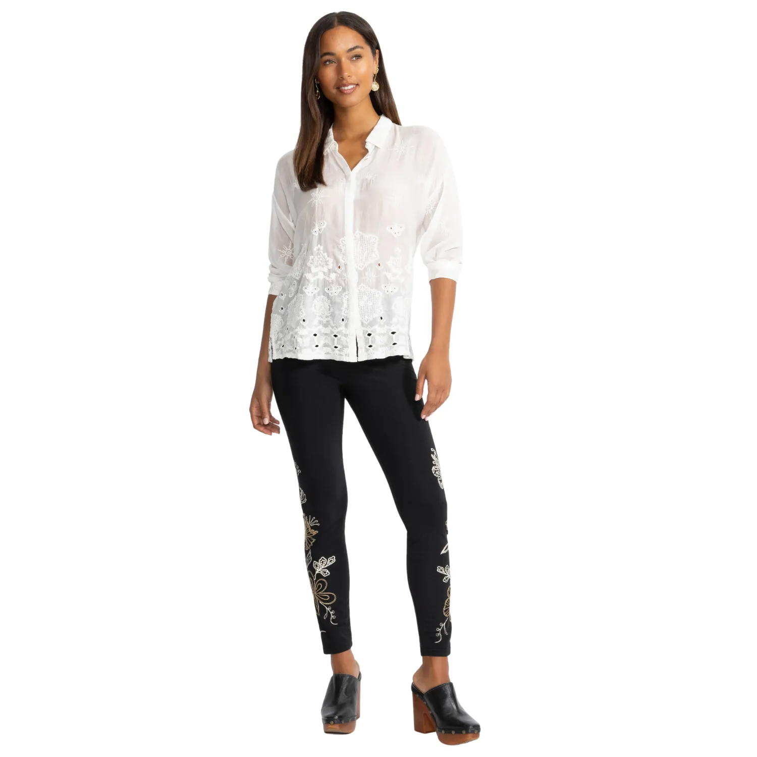 Adelaide Embroidered Leggings