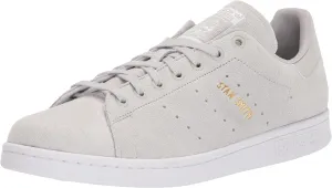 adidas Originals Men's Stan Smith Sneaker, Grey/White/Gold Metallic, 8