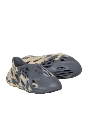 adidas YEEZY - Gray & Cream Marbled Cutout "Foam Runner" Flats Sz 8