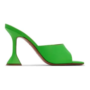 Amina Muaddi Green Lupita Slipper Heels