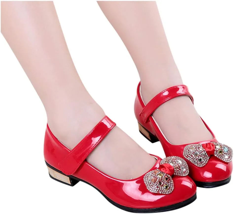 Baby Girls Dress Shoes Mary Jane Shoes for Girls Party Wedding Flower Kid School Shoes Low Heel Flats