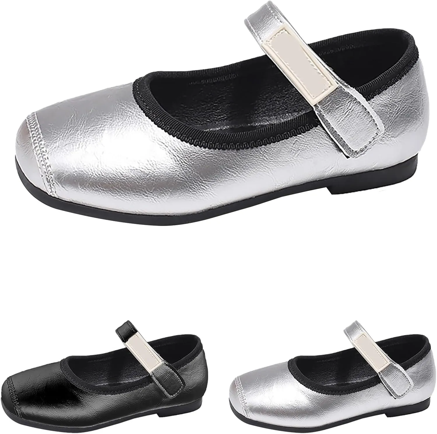 Baby Girls Mary Jane Shoes Toddler Little Kid Dress Shoes Ballet Flats for Wedding Party School Uniform Shoes