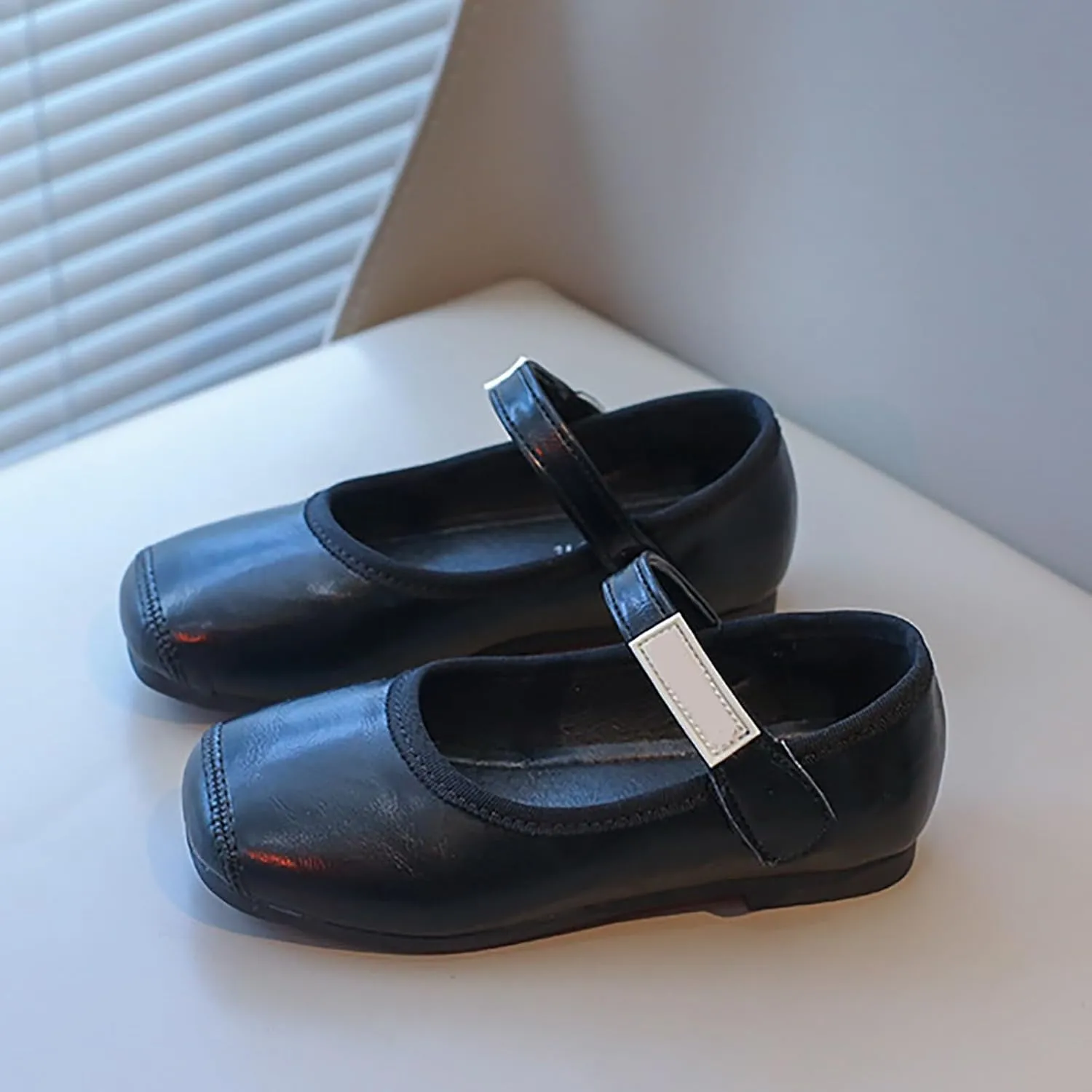 Baby Girls Mary Jane Shoes Toddler Little Kid Dress Shoes Ballet Flats for Wedding Party School Uniform Shoes