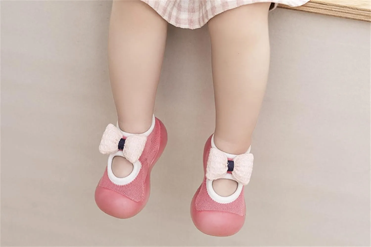 Baby Walking Shoes,Baby Sock Shoes Toddler Newborn Boys Girls Shoes Cute Bowknot Soft Antislip First Walking 0-3 Years