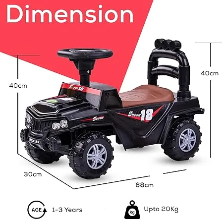 Black Ranger Jeep Baby’s Off-Road Adventure Toy