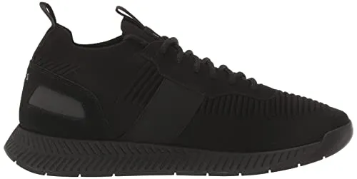 BOSS mens Mesh Mix Running Sneaker, Black Oil, 10 US