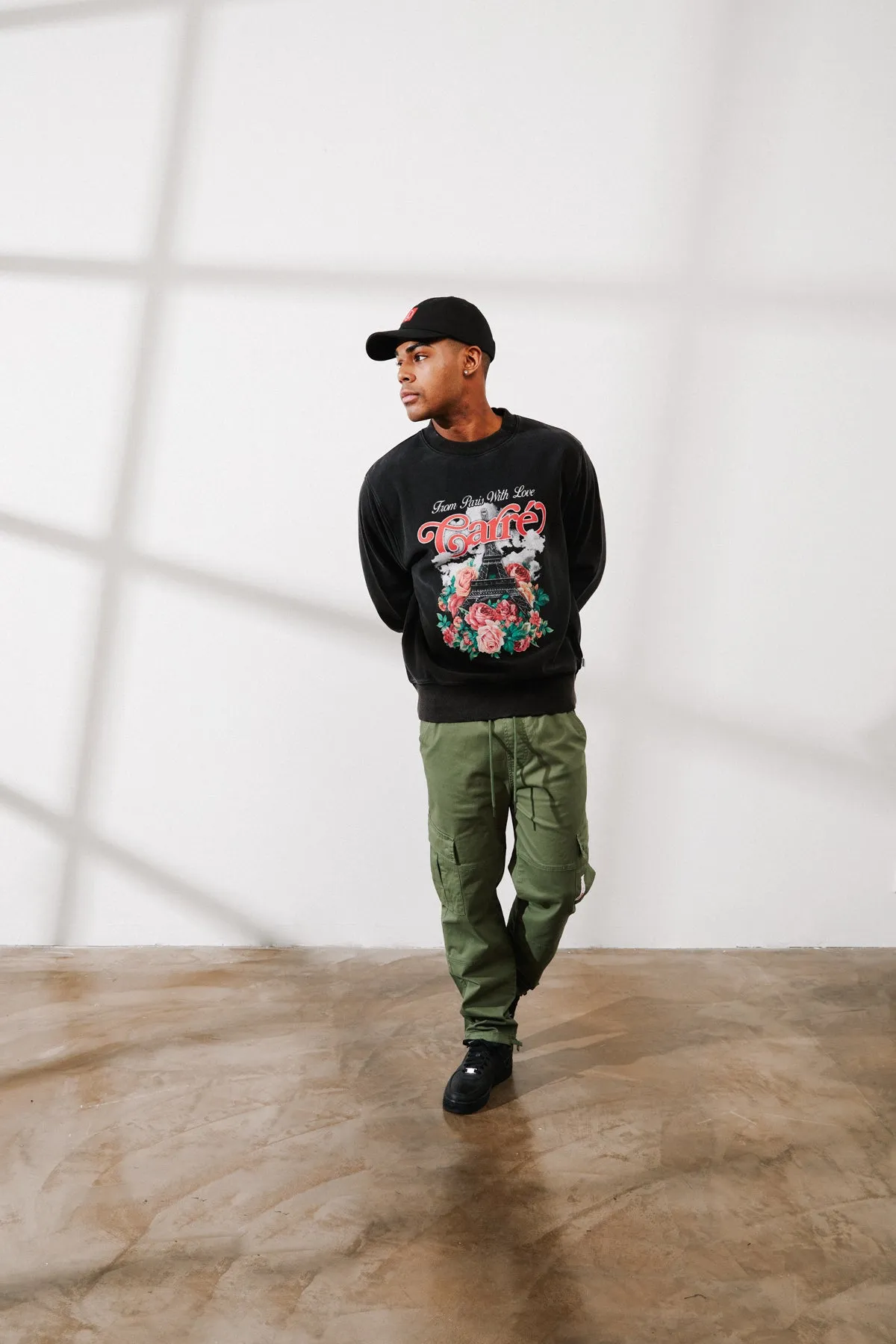 Carre Paris With Love Vintage Crewneck Washed Black
