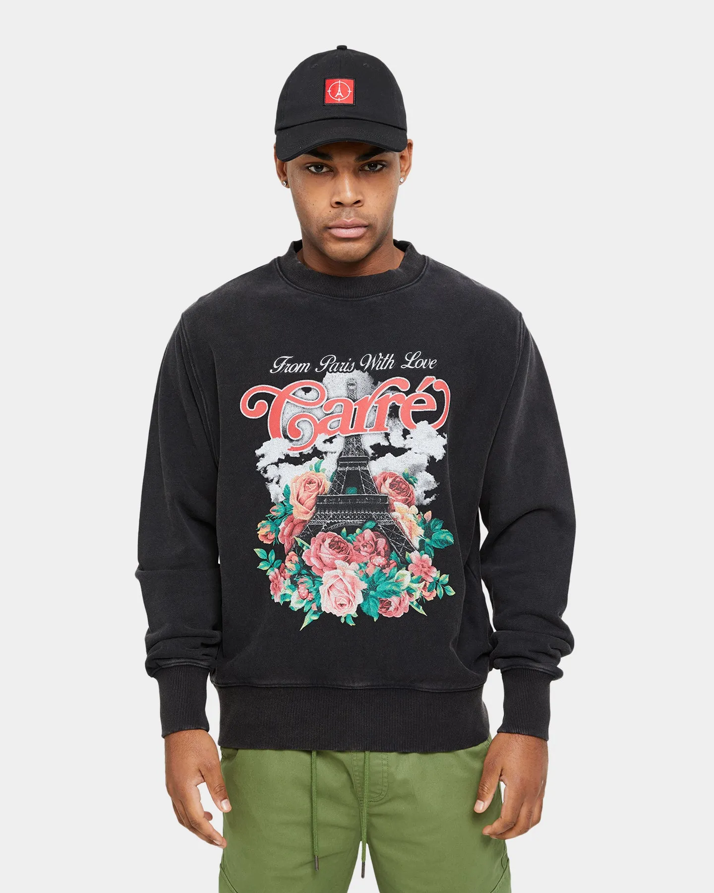 Carre Paris With Love Vintage Crewneck Washed Black