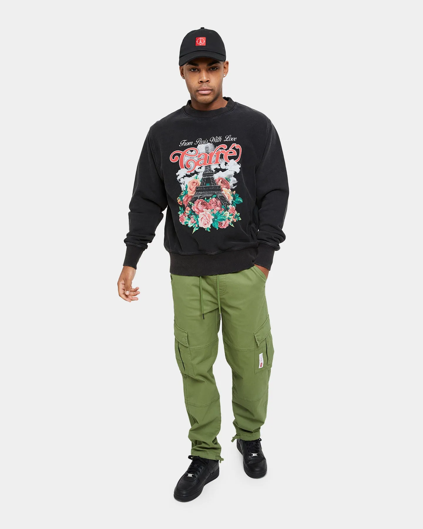 Carre Paris With Love Vintage Crewneck Washed Black