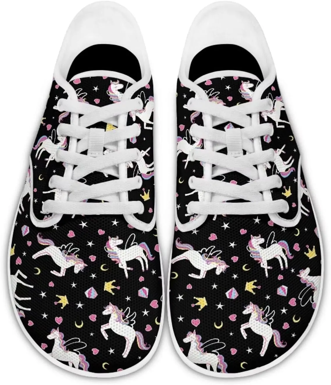 chaqlin Horse Sneaker Classic Lace-Up Low Top Tennis Shoes Wide Flat Running Walking Sneaker Non Slip Barefoot Shoe