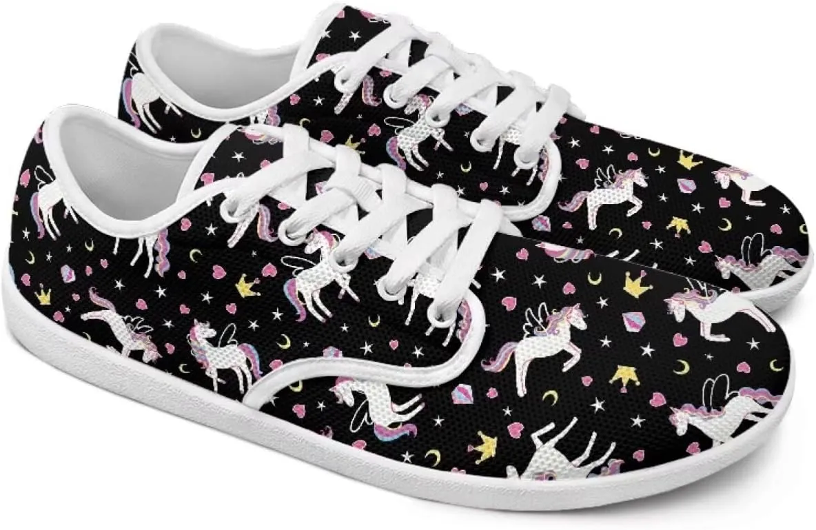 chaqlin Horse Sneaker Classic Lace-Up Low Top Tennis Shoes Wide Flat Running Walking Sneaker Non Slip Barefoot Shoe