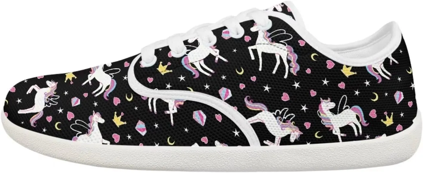 chaqlin Horse Sneaker Classic Lace-Up Low Top Tennis Shoes Wide Flat Running Walking Sneaker Non Slip Barefoot Shoe