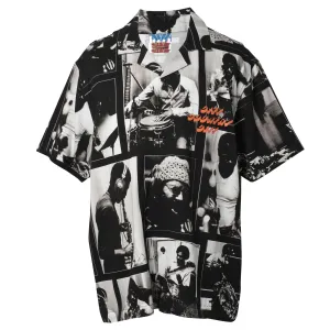 CITY COUNTRY CITY x LONNIE LISTON SMITH_OPEN COLAR S/S SHIR TS_COSMICK FUNK / BLACK
