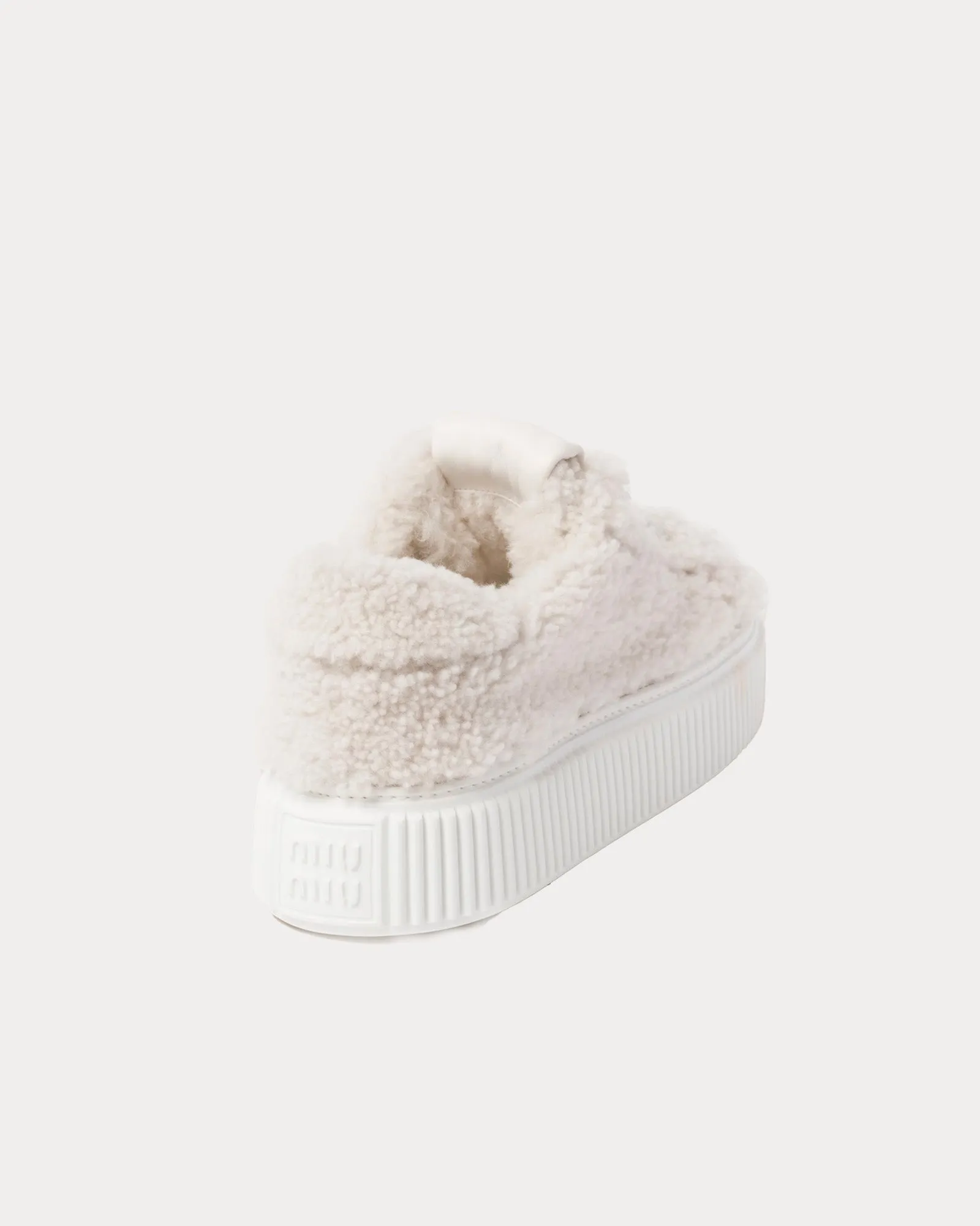 Classic Shearling White Low Top Sneakers