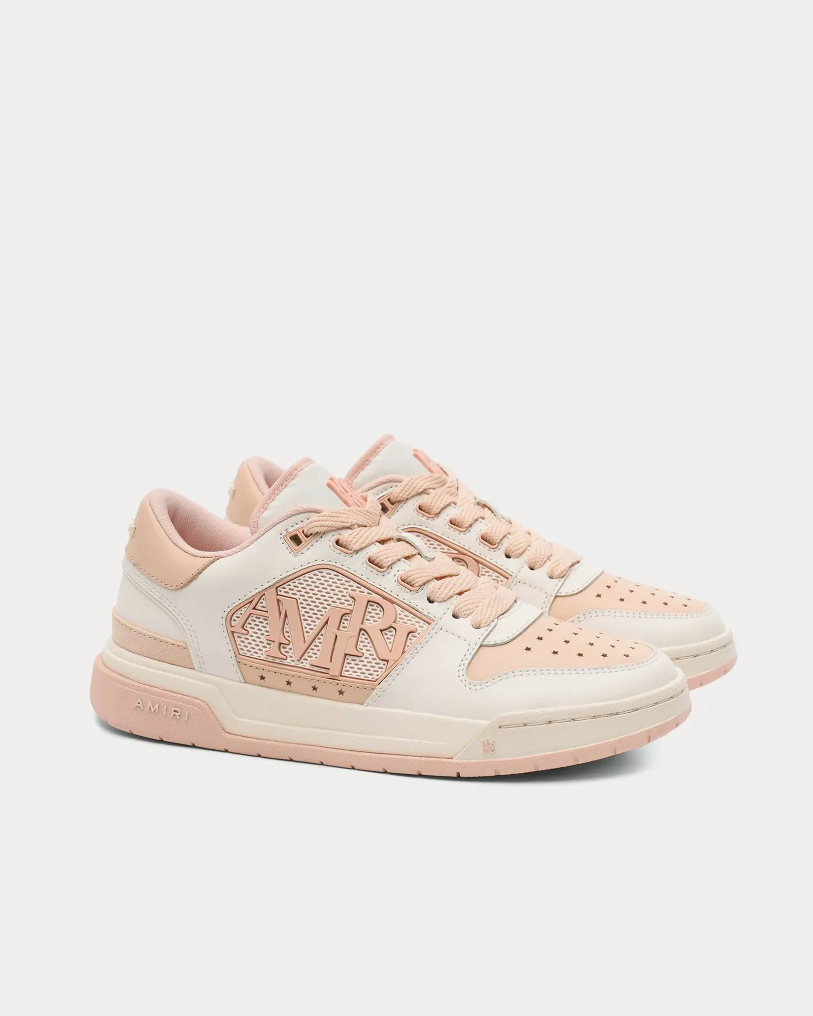 Classic White / Pink Low Top Sneakers