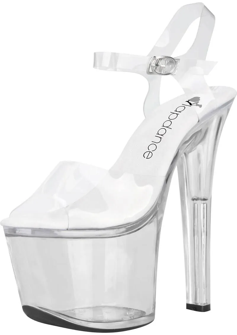 Clear Platform Sandal With Quick Release Strap 7in Heel Size AU 8