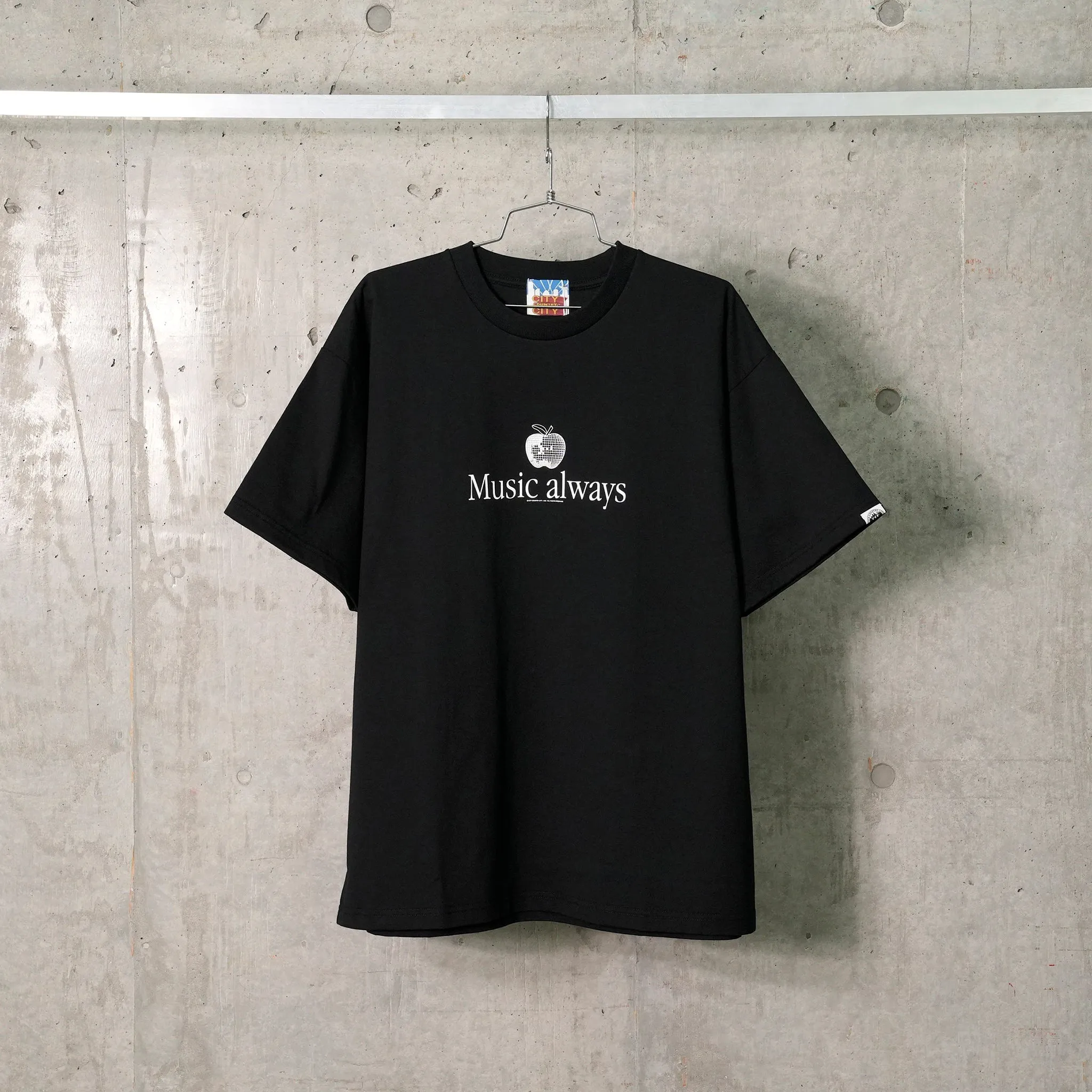 COTTON S/S T-SHIRT_MUSIC ALWAYS / BLACK