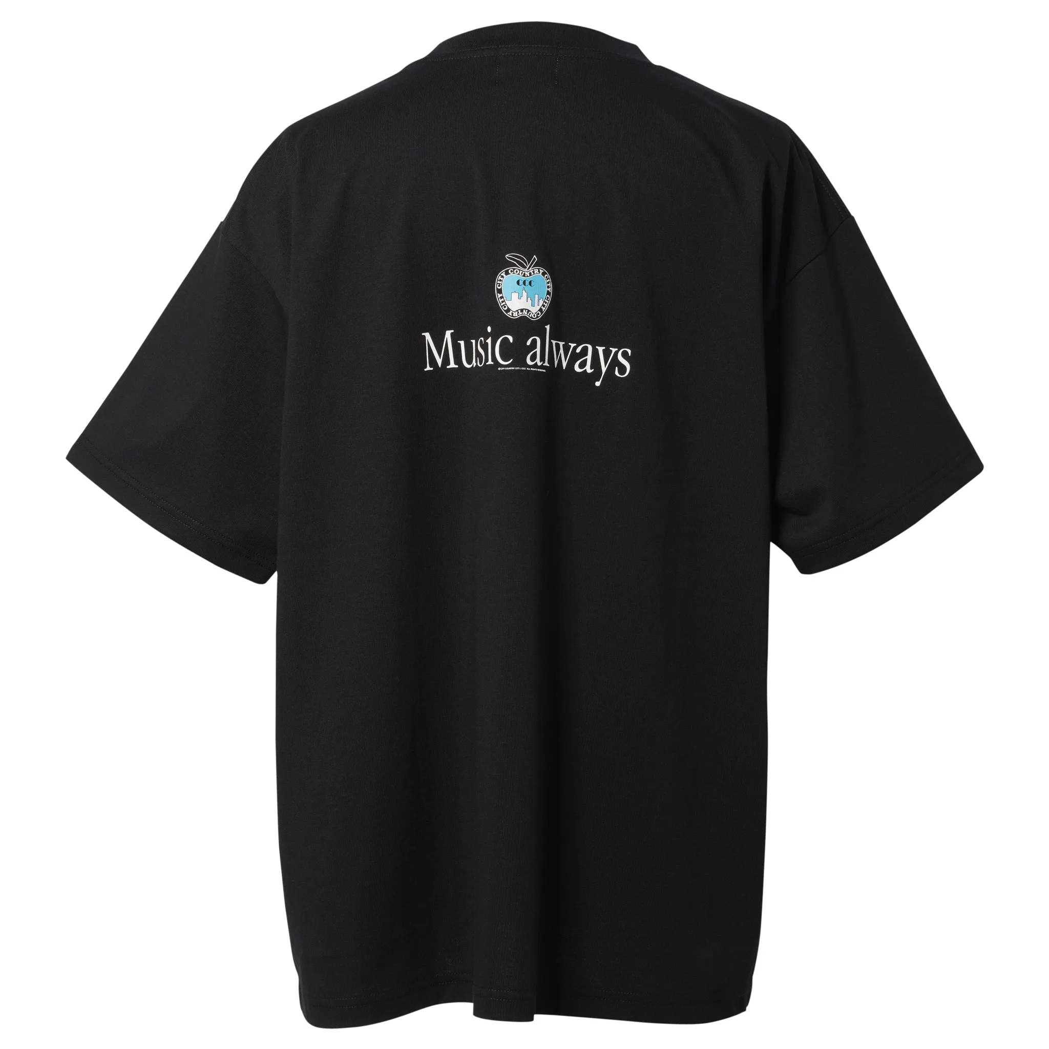 COTTON S/S T-SHIRT_MUSIC ALWAYS / BLACK