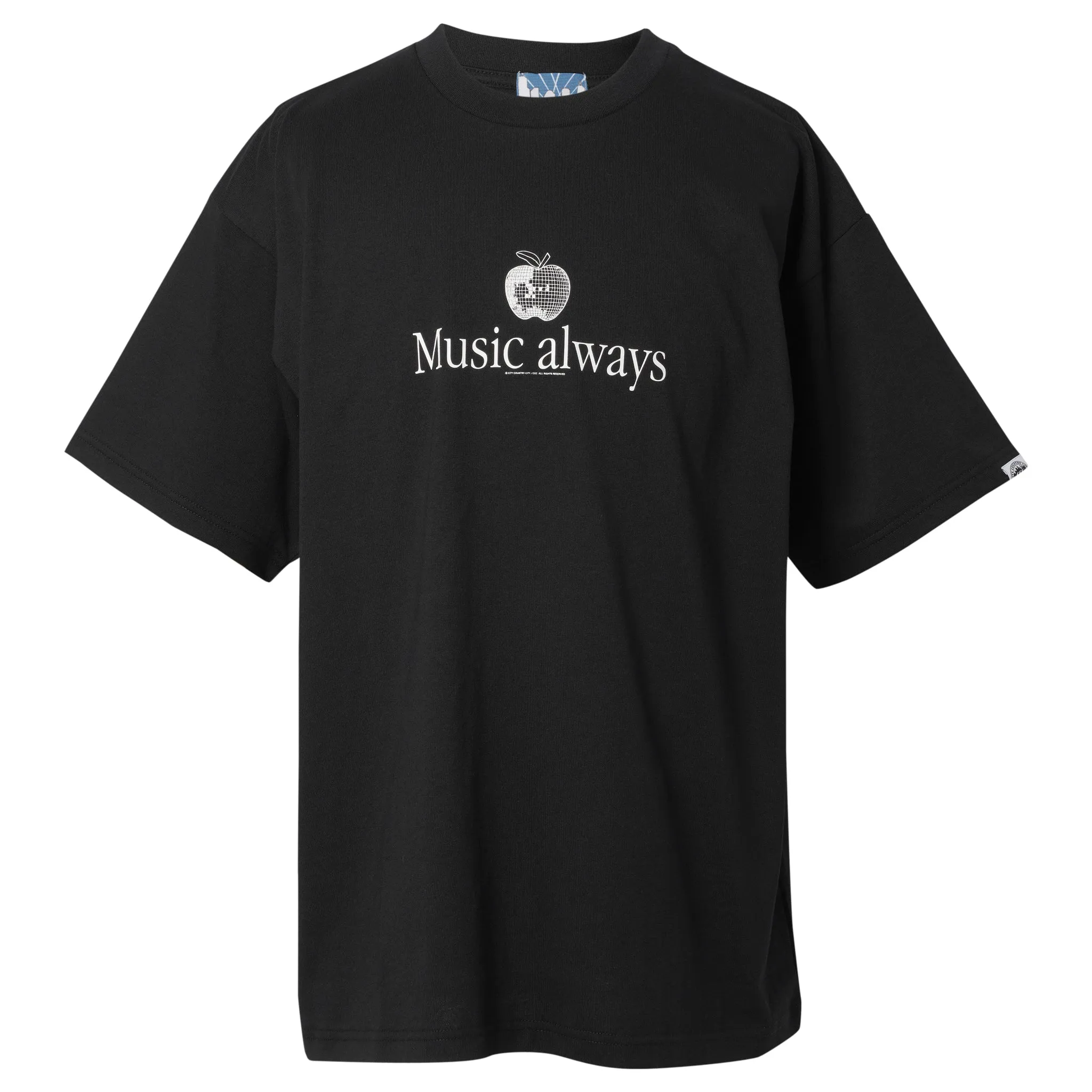 COTTON S/S T-SHIRT_MUSIC ALWAYS / BLACK