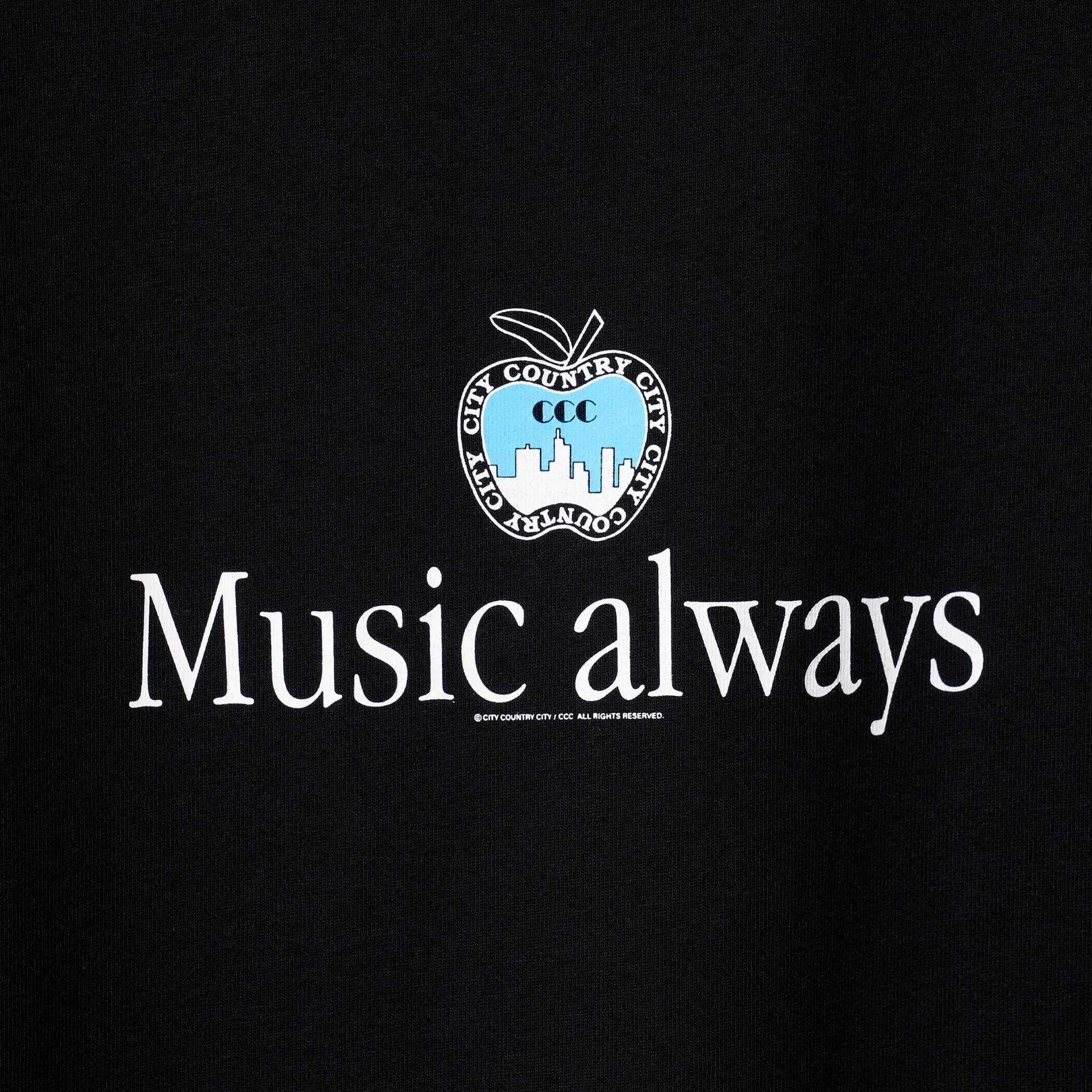 COTTON S/S T-SHIRT_MUSIC ALWAYS / BLACK