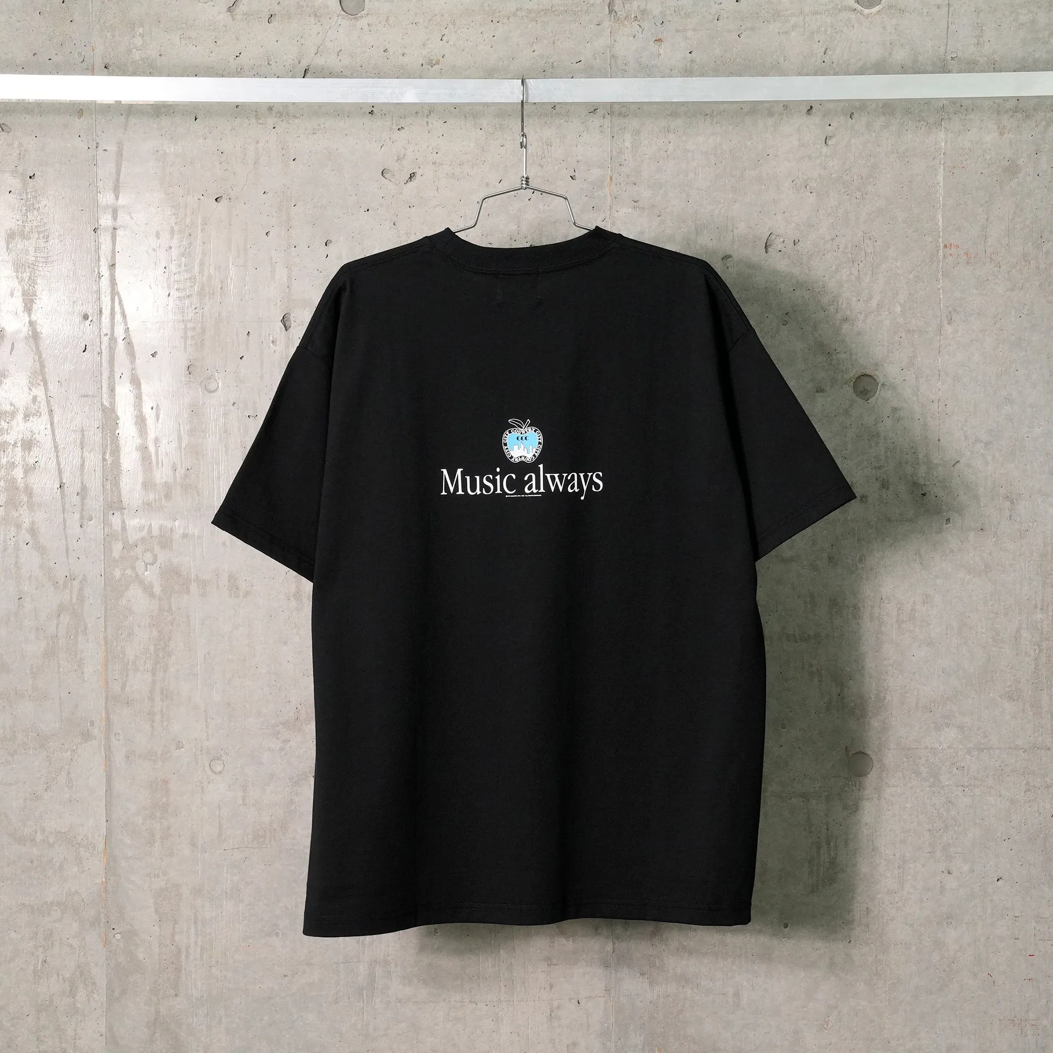 COTTON S/S T-SHIRT_MUSIC ALWAYS / BLACK
