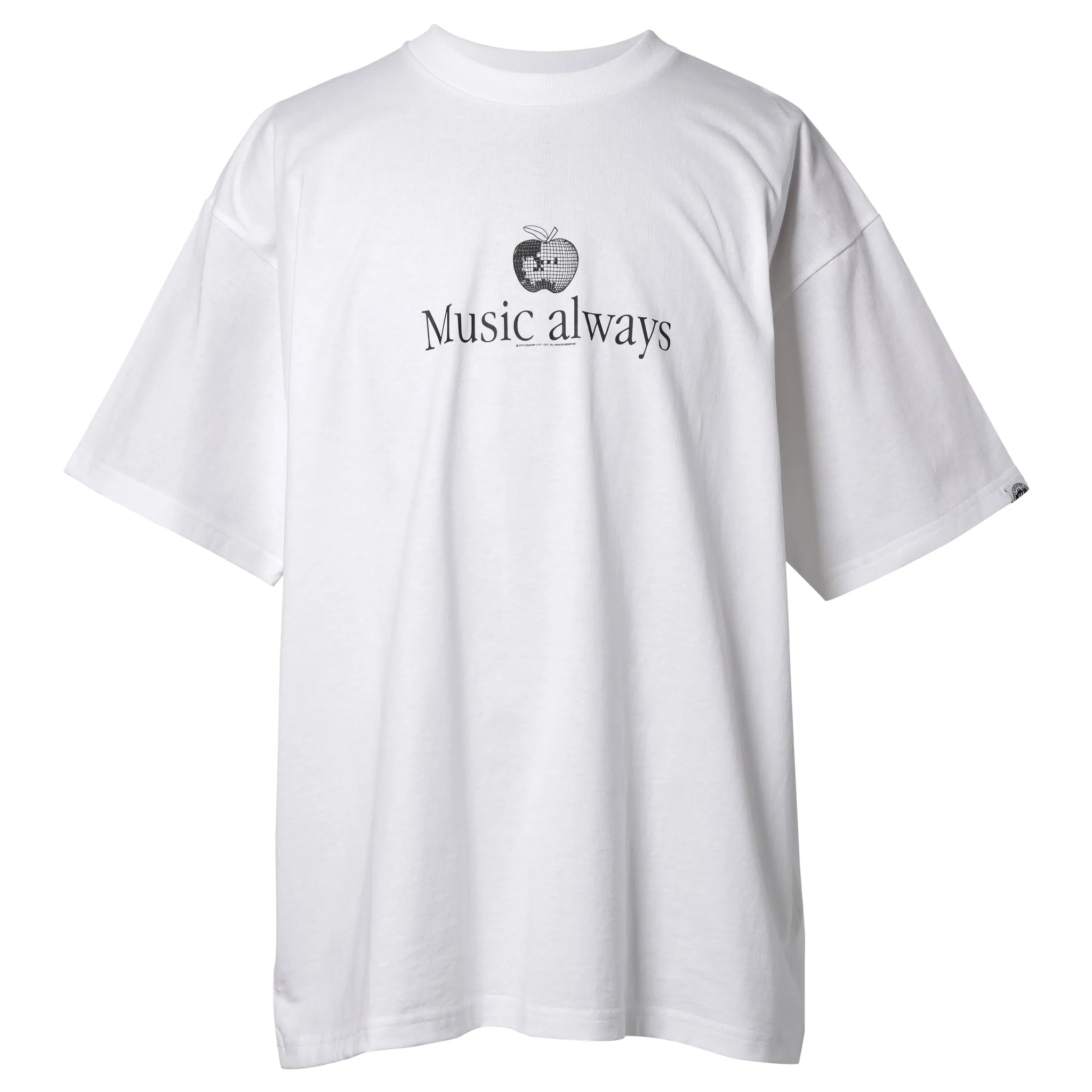 COTTON S/S T-SHIRT_MUSIC ALWAYS / WHITE