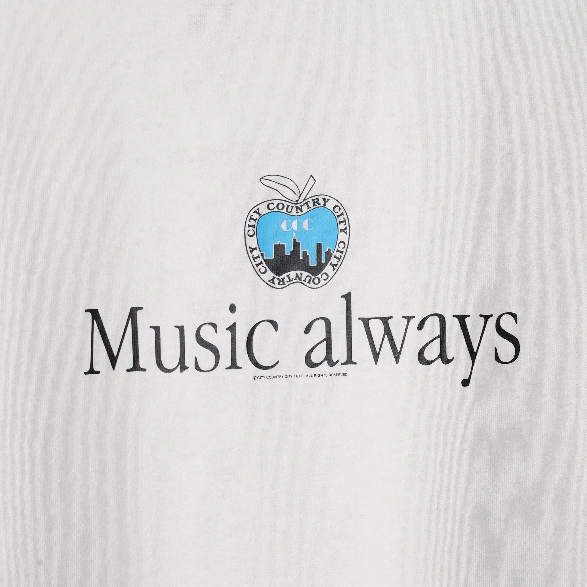 COTTON S/S T-SHIRT_MUSIC ALWAYS / WHITE