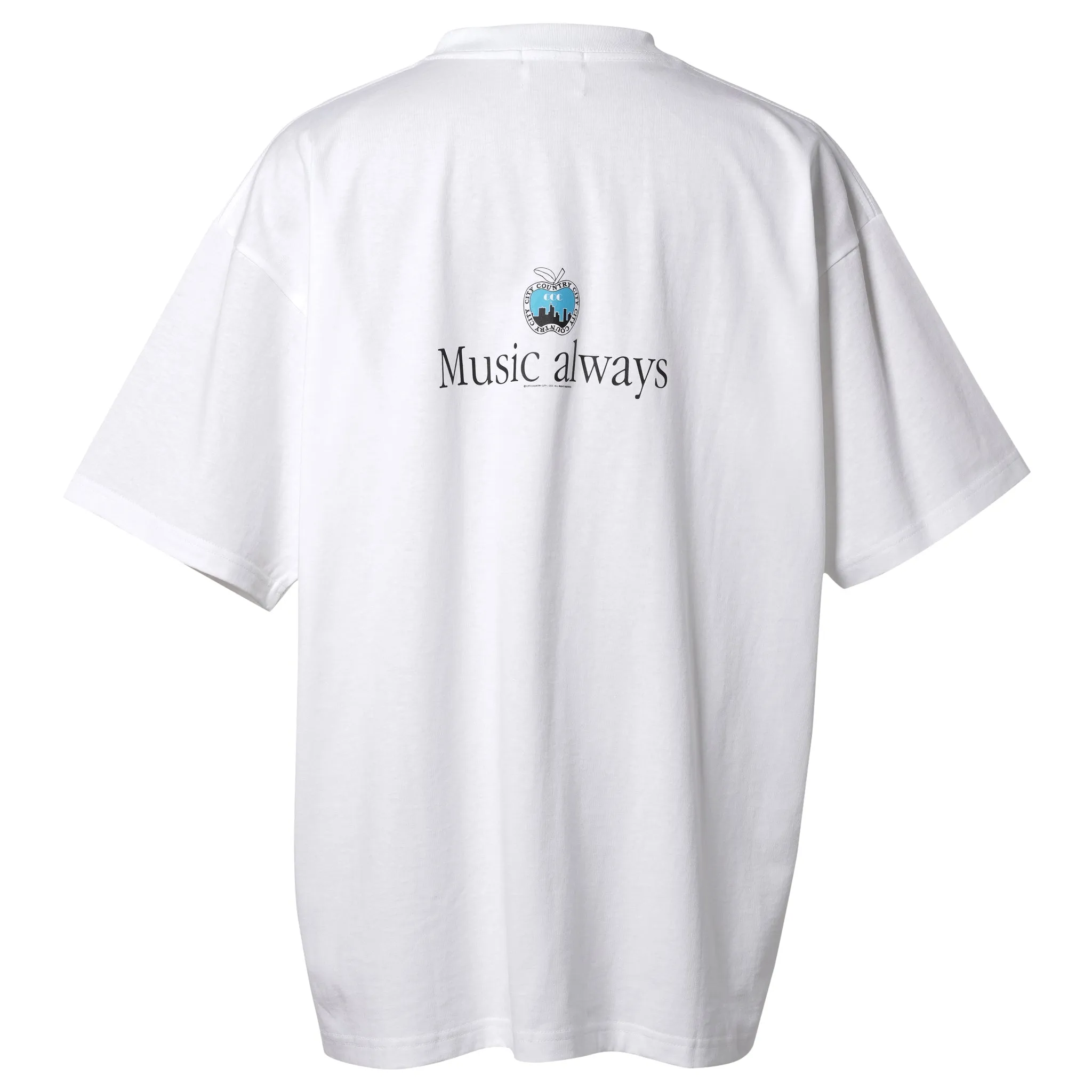 COTTON S/S T-SHIRT_MUSIC ALWAYS / WHITE