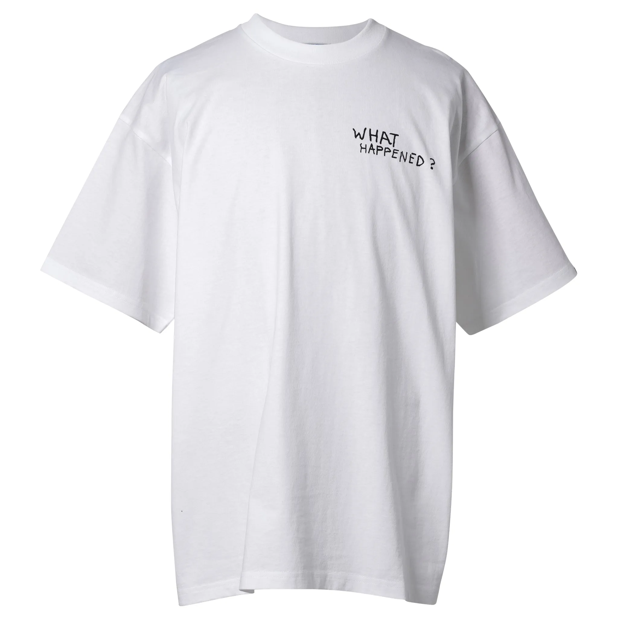 COTTON S/S T-SHIRT_WHAT HAPPEND? / WHITE