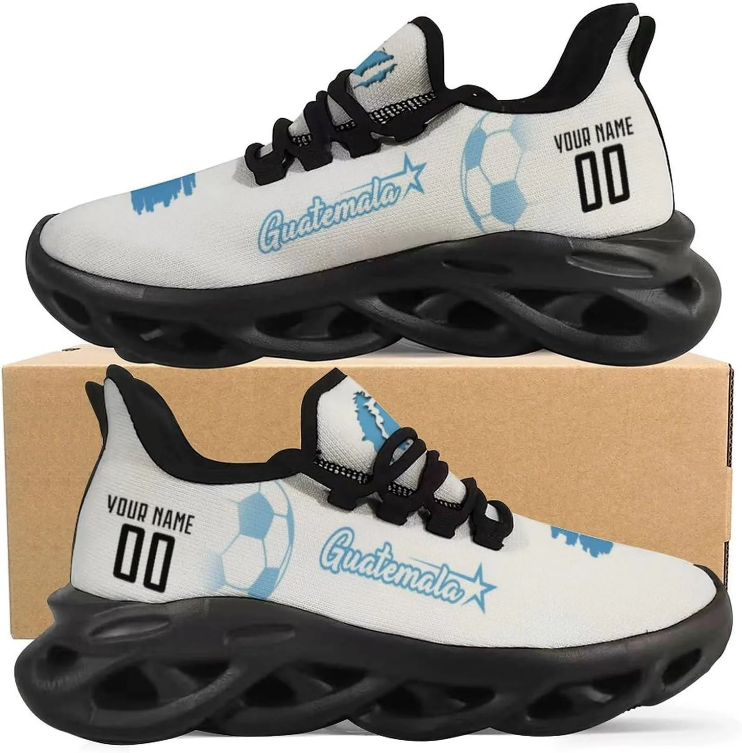 Custom Soccer National Flex Sneakers Personalized Name Number Athletic Gym Slip-on Breathable Shoes for Men Women Fans Gift