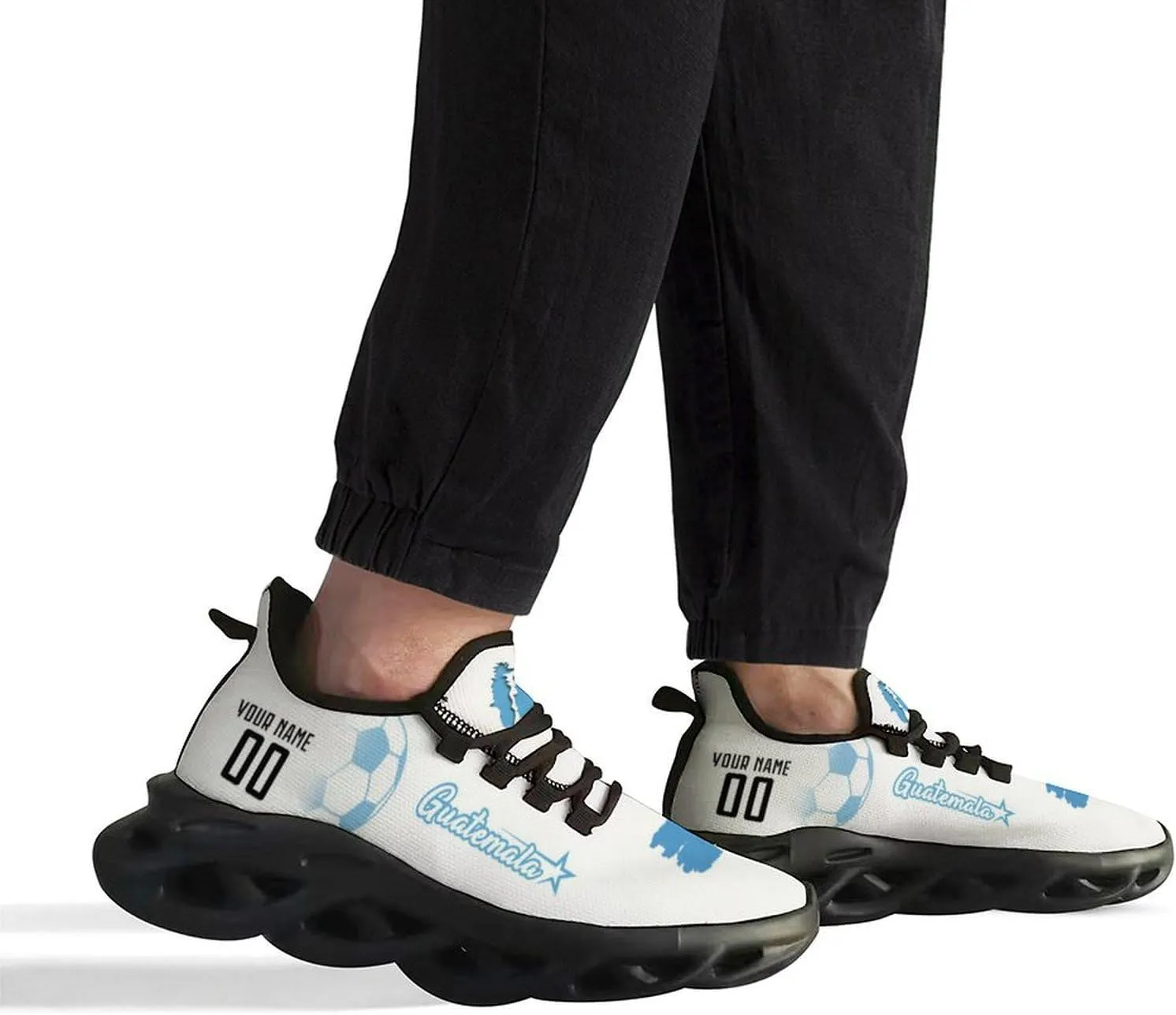 Custom Soccer National Flex Sneakers Personalized Name Number Athletic Gym Slip-on Breathable Shoes for Men Women Fans Gift