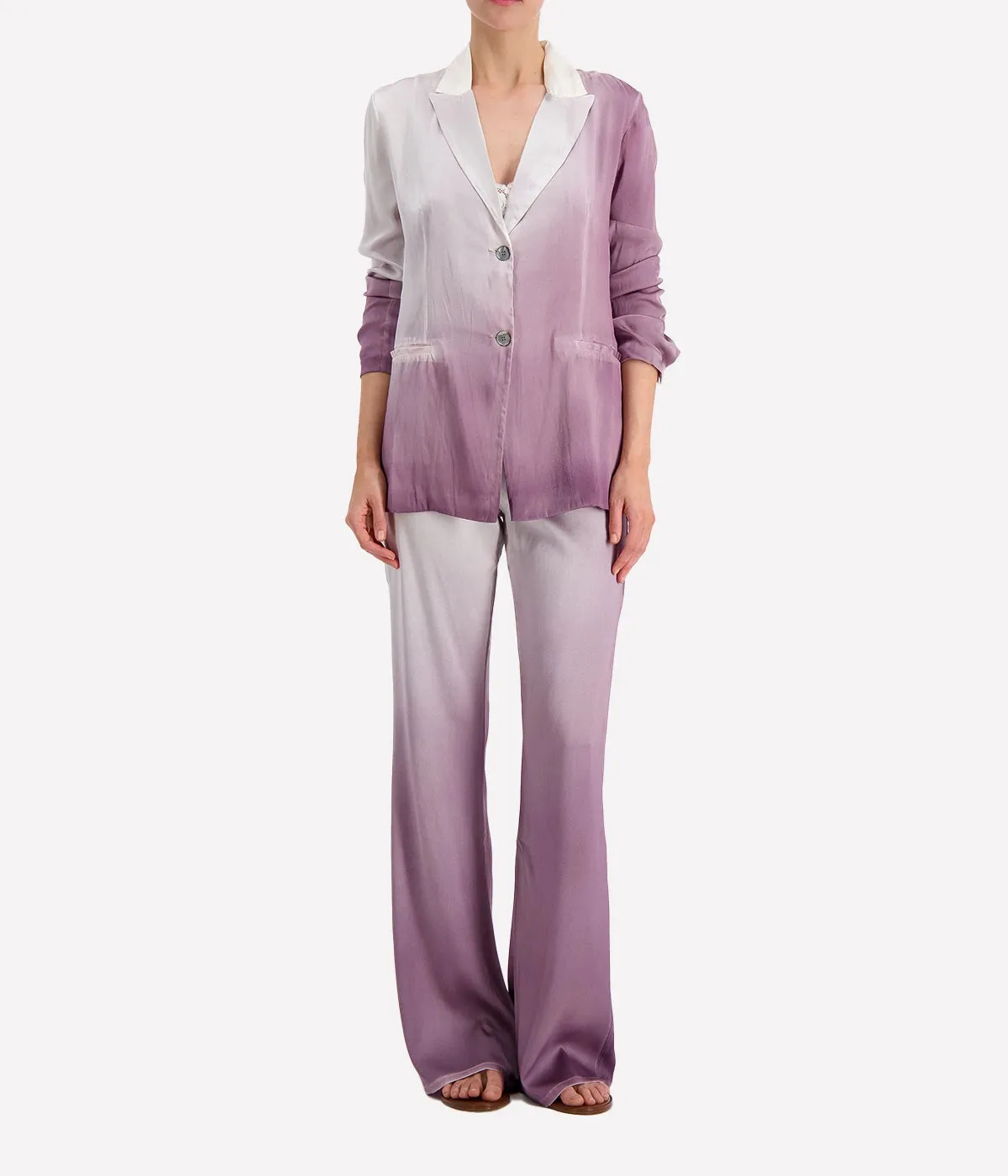 Degrade Silk Flare Pant in Lavender