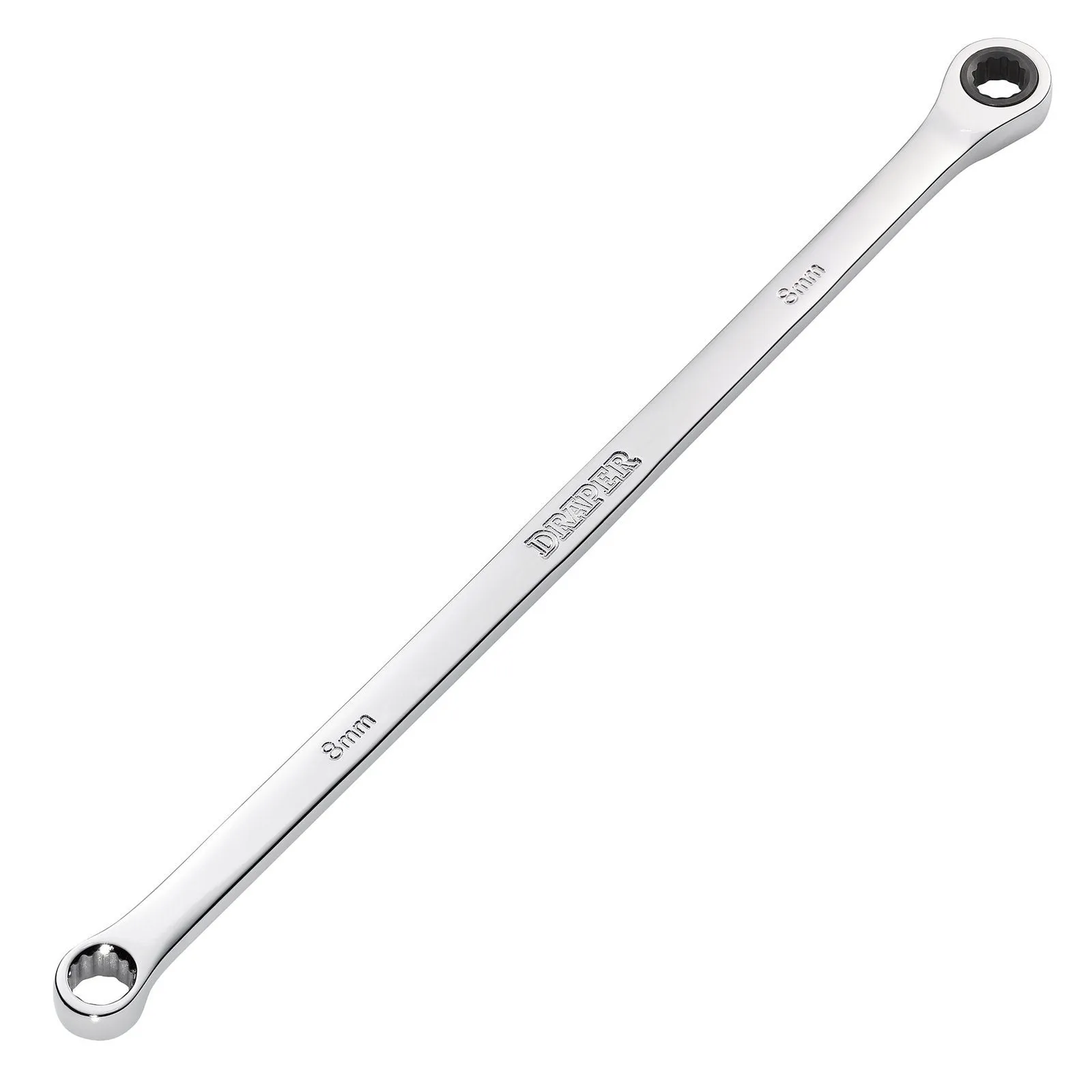 Draper Hi-Torq® Metric Extra-Long Double Ring Ratchet Spanner, 8mm - 8231BSXLMM