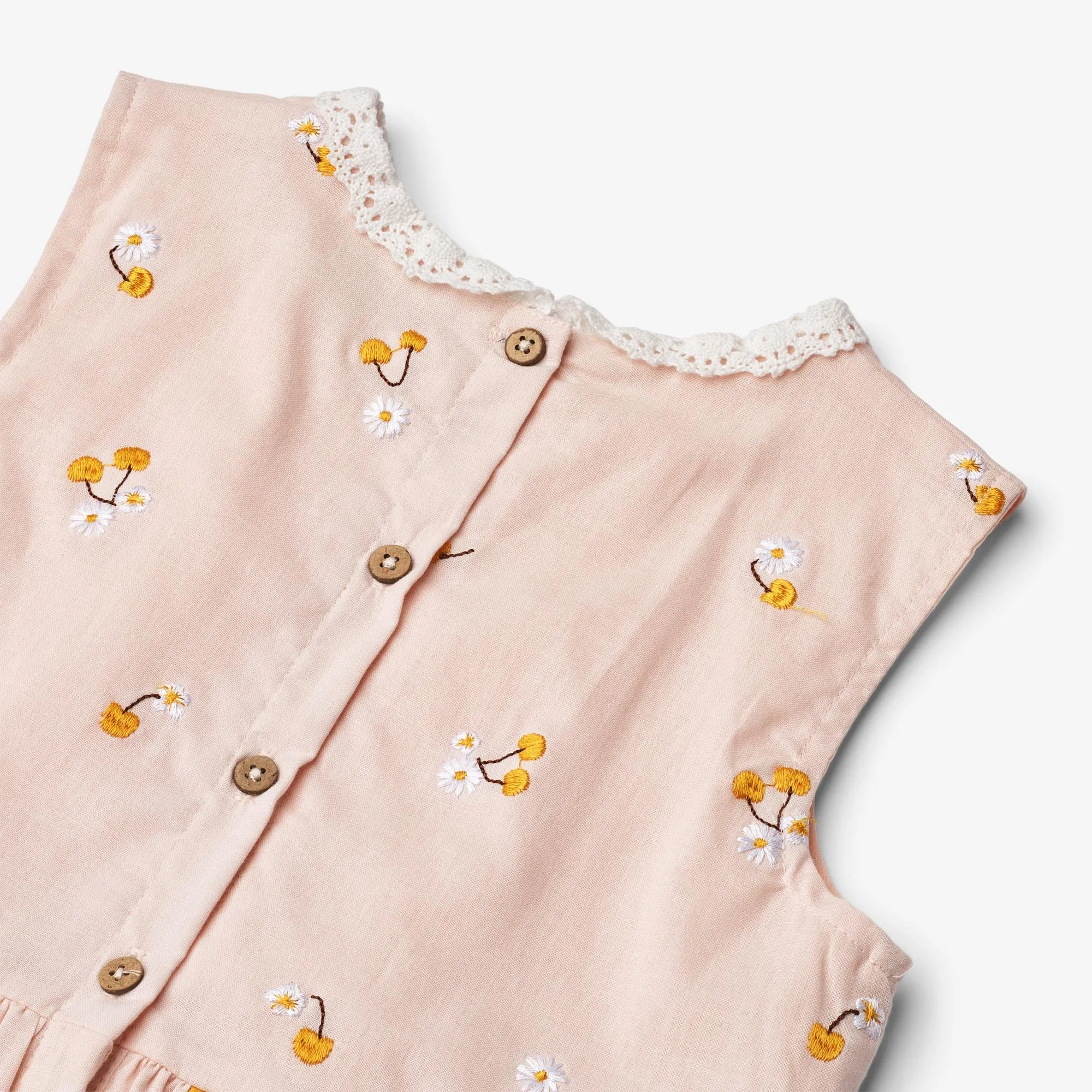 Dress Elma - powder yellow cherries