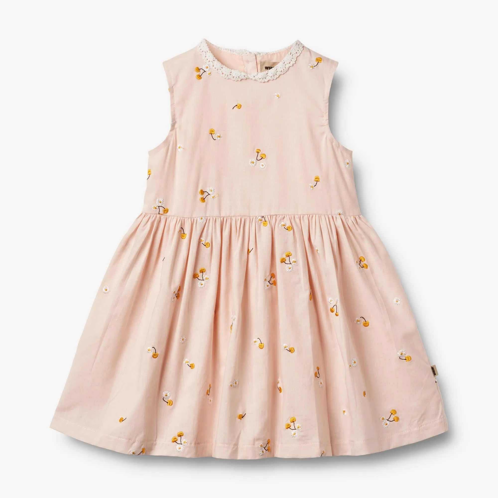 Dress Elma - powder yellow cherries