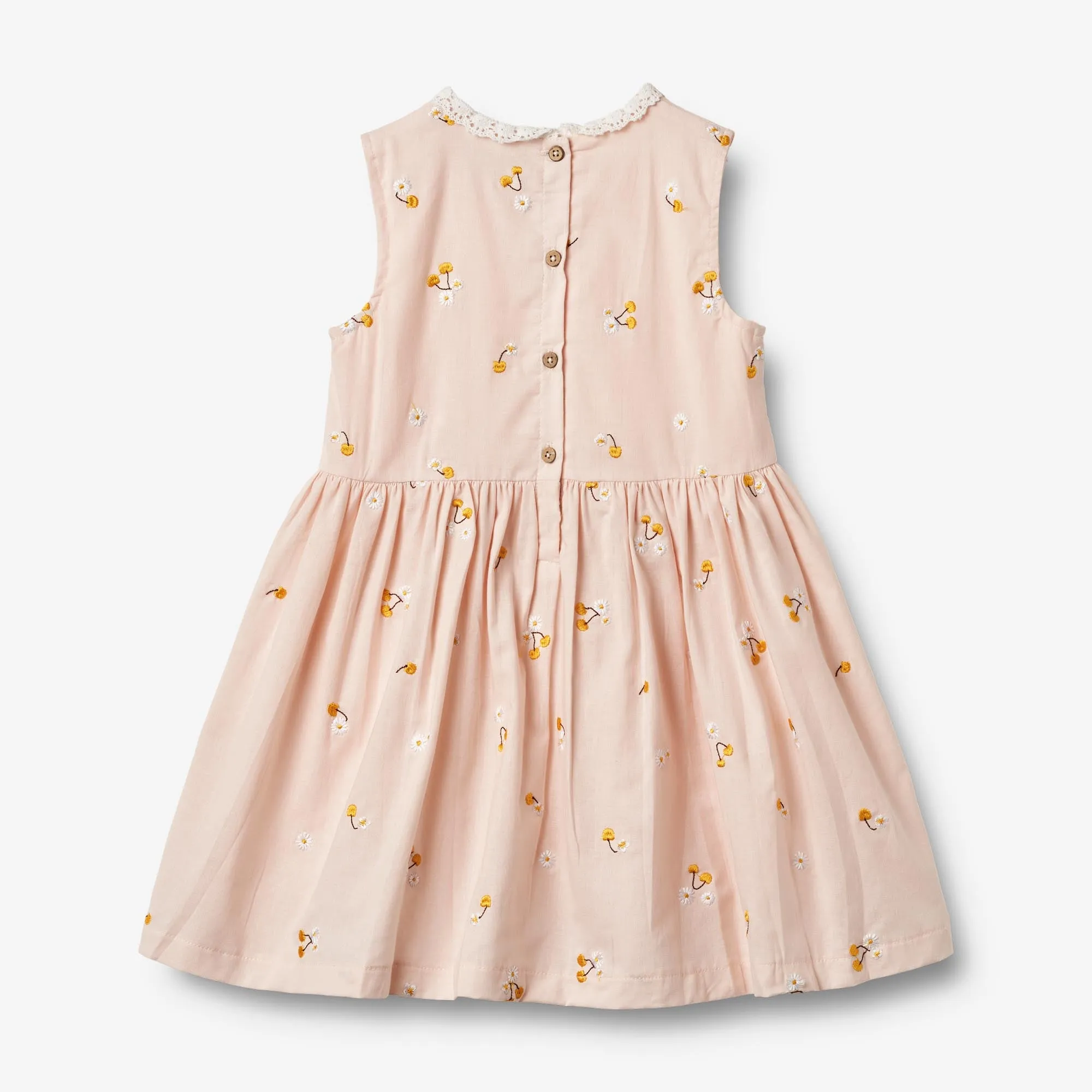 Dress Elma - powder yellow cherries