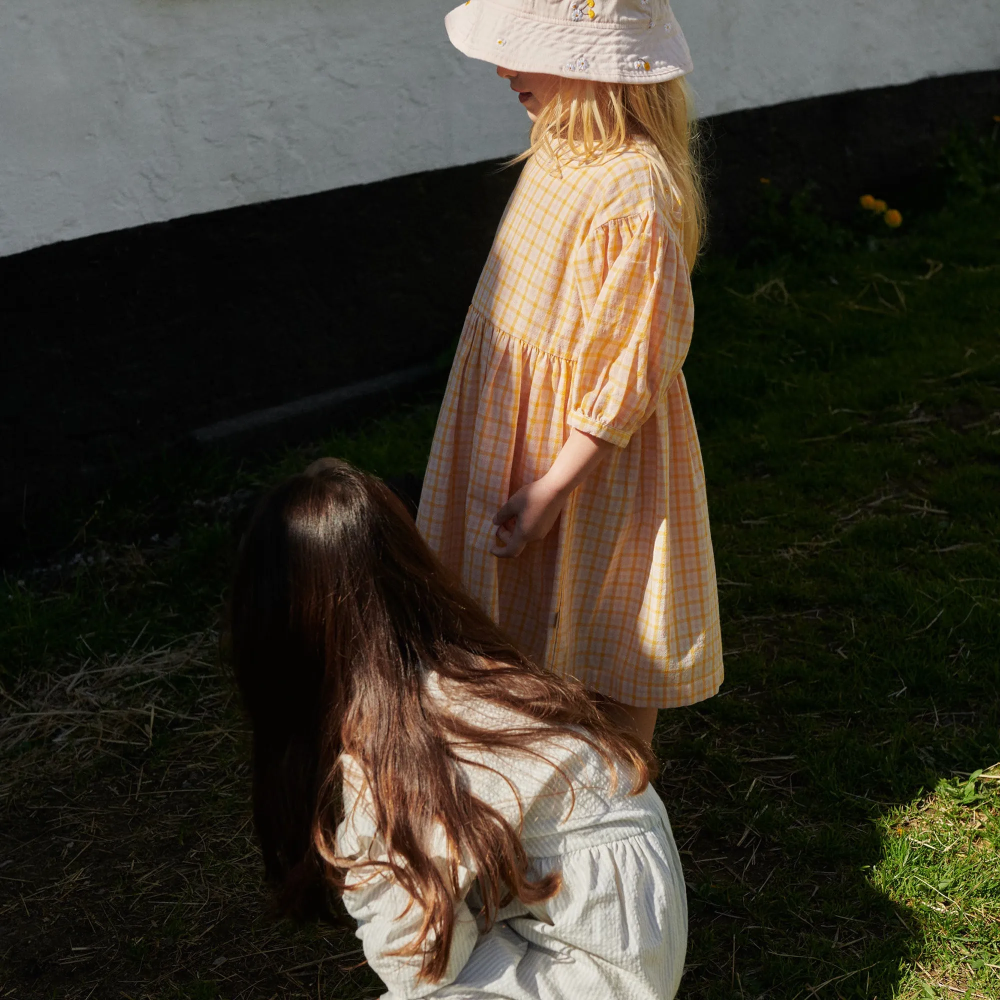 Dress L/S Magda - yellow check