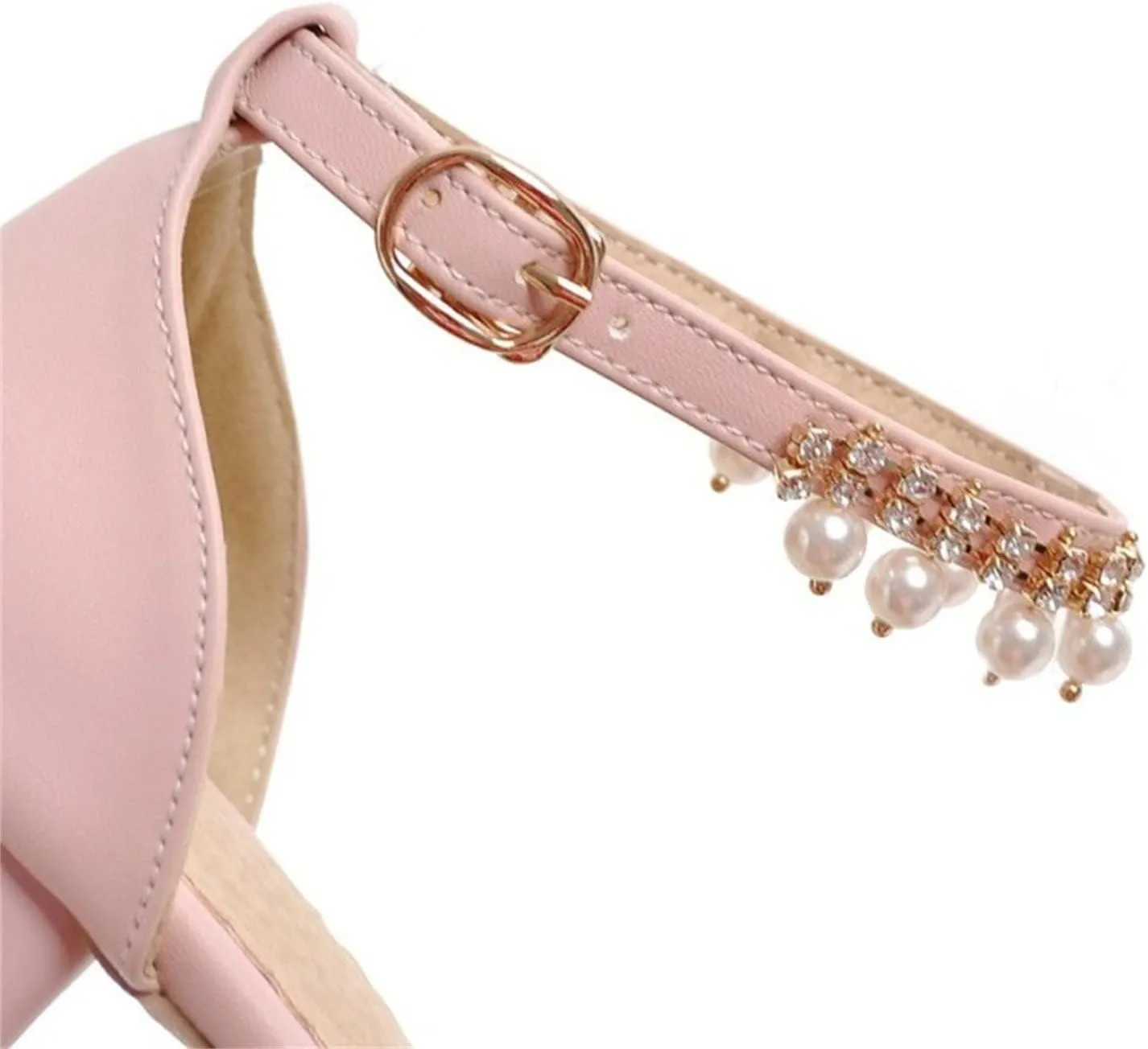 EnJoCho Girls Round Toe Shoes Girls Mary Jane Dress Shoes Pumps Low Heels Flower Party High School Prom Sandals Grils
