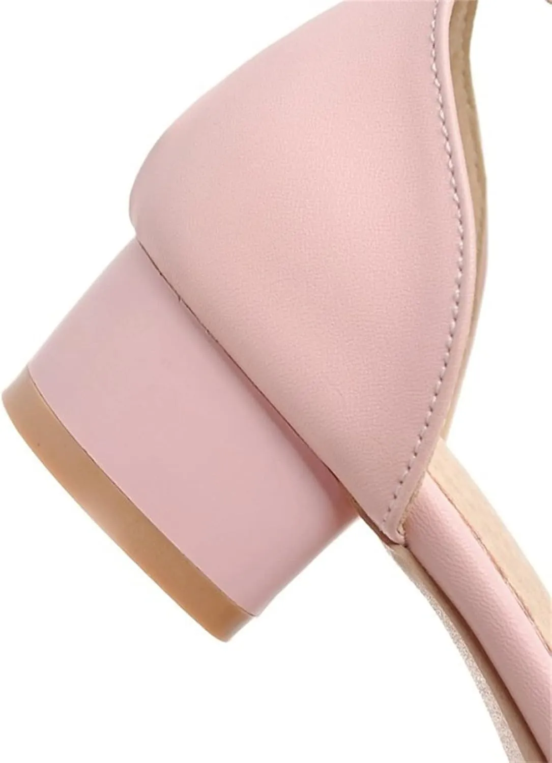 EnJoCho Girls Round Toe Shoes Girls Mary Jane Dress Shoes Pumps Low Heels Flower Party High School Prom Sandals Grils