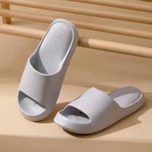 Fasola Thick-Soled Bathroom Slippers, Grey, Size 43/44 - One Pair