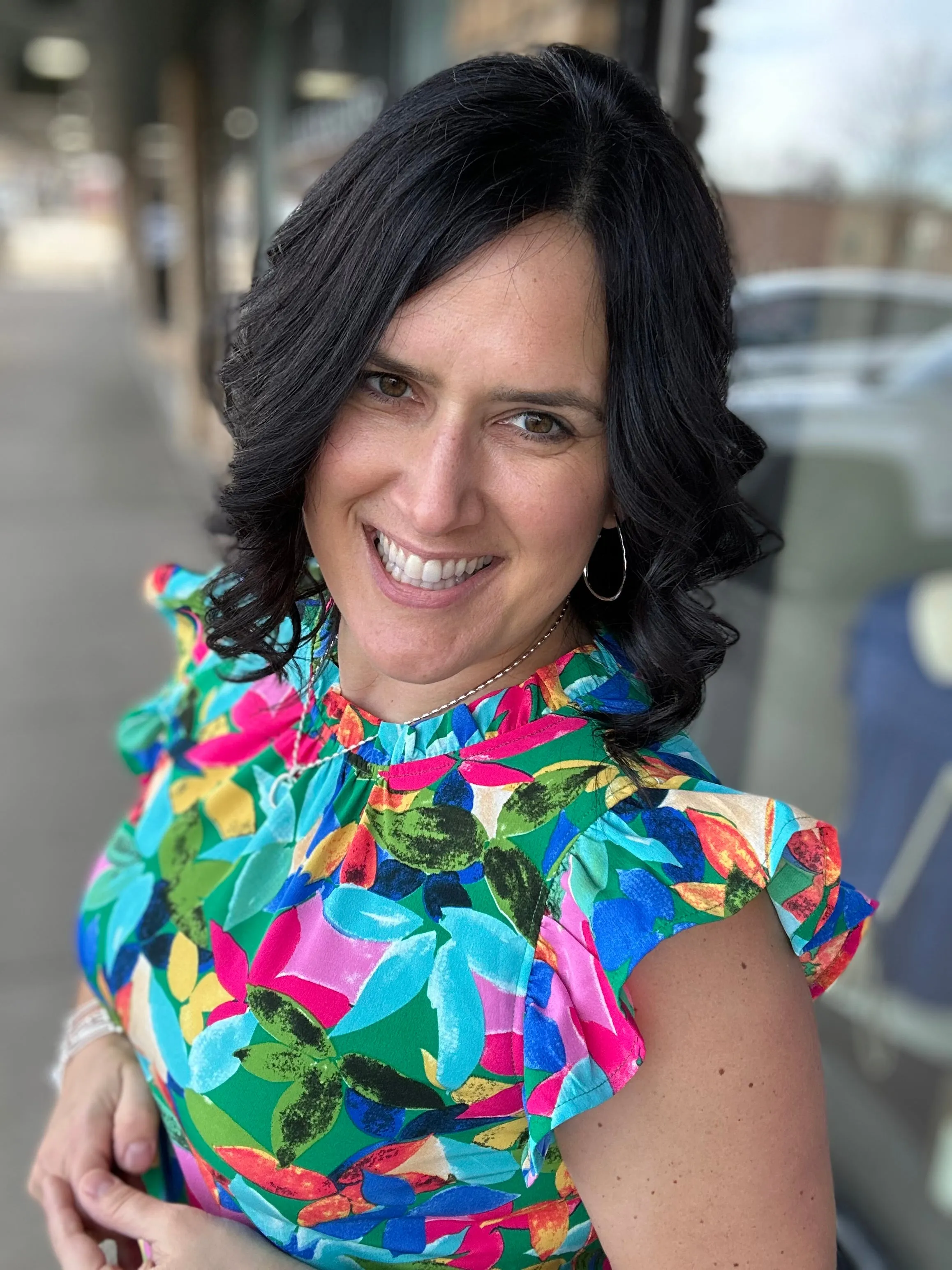 Floral Ruffle Blouse