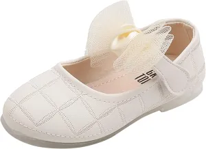 Flower Girls Dress Shoes Mary Jane Bow Ballet Flat for Wedding Pary School Toddler/Little Kid Girls Sweet Shoes