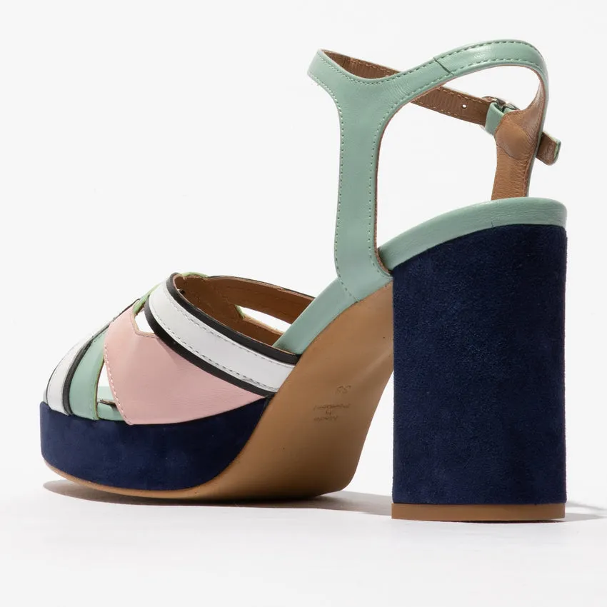 Fly London Women's EZUI240FLY Leather Sling-Back Sandals Spearmint Green