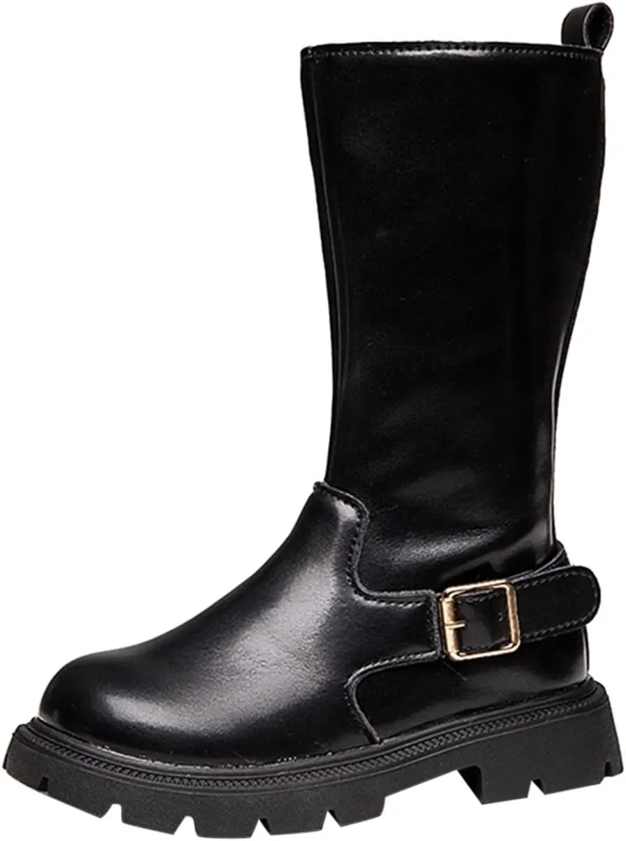 Girls Boots Big Girls Size 3 Fashion Winter Children Girls Boots Thick Soles Non Slip Solid Dress Boots Girls