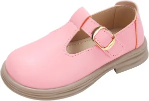 Girls Chunky Heel Mary Jane Dress Shoes School niform T-Strap Ballet Flat Toddler Sneaker Girls 12 Size Toddler