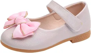 Girls Dress Shoes Toddler Flower Girl Little Kids Mary Jane Ballet Flats Bows Wedding Party School Communion Shoes